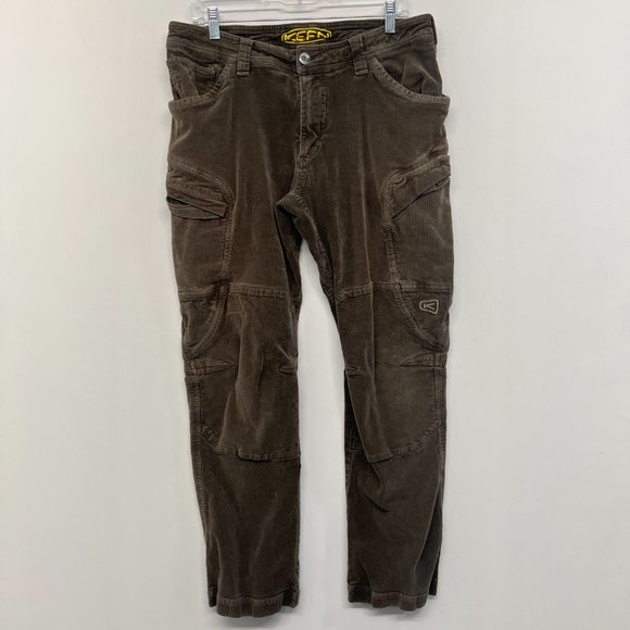Keen Other - Keen Men's Brown Corduroy Cotton/Spandex Durham Cargo Pants  34 X 32